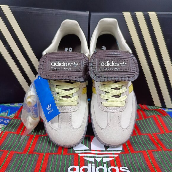 Adidas x Wales Bonner Samba Nubuck Ecrtin Brown Cream Yellow - Picture 6 of 7